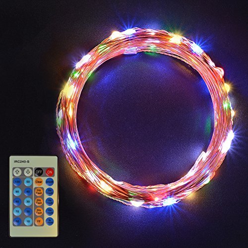 Led String Lights, Sunix 110 LEDs 36ft Dimmable Star Starry Copper Wire, Fairy String Lights, Multil-Colour Decorative Rope Lights for Christmas, Party, Wedding, Garden, Festival