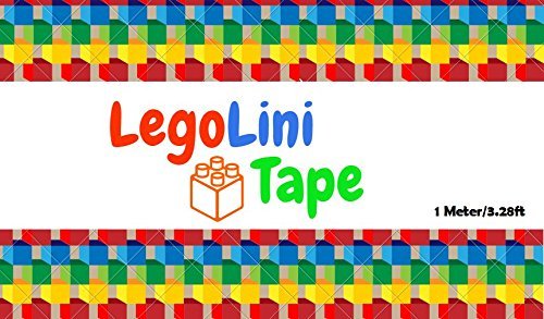 Lego Tape for Building, Building Blocks and Construction Toys, Legolini Tape, Black