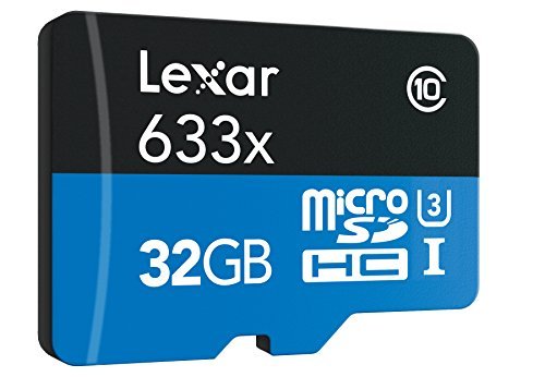 Lexar High-Performance MicroSDHC 633x 32GB UHS-I w/USB 3.0 Reader Flash Memory Card (old U3 version) LSDMI32GBBNL633R