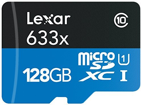 Lexar High-Performance microSDXC 633x 128GB UHS-I/U3 w/USB 3.0 Reader Flash Memory Card - LSDMI128B1NL633R