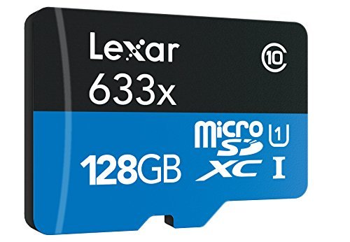 Lexar High-Performance microSDXC 633x 128GB UHS-I/U3 w/USB 3.0 Reader Flash Memory Card - LSDMI128B1NL633R