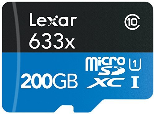 Lexar High-Performance microSDXC 633x 200GB UHS-I w/USB 3.0 Reader Flash Memory Card - LSDMI200BBNL633R