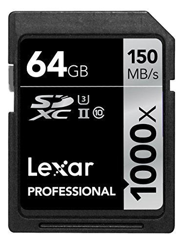 Lexar Professional 1000x 64GB SDXC UHS-II/U3 Card with Image Rescue 5 Software (LSD64GCRBNA1000)