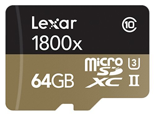 Lexar Professional 1800x microSDXC 64GB UHS-II W/USB 3.0 Reader Flash Memory Card - LSDMI64GCRBNA1800R