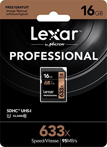 Lexar Professional 633x 16GB SDHC UHS-I/U1 Card with Image Rescue 5 Software - LSD16GCB1NL633