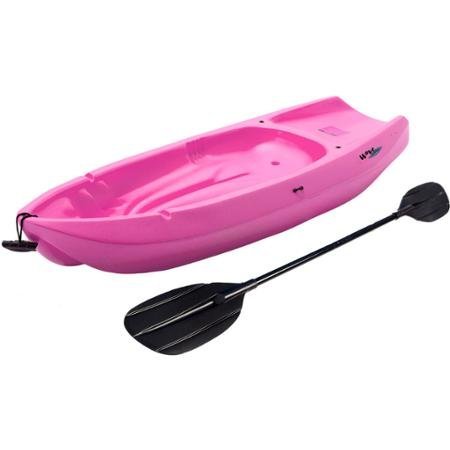 Lifetime, 6', 1-Man Wave, Durable, High Density Polyethylene construction, UV Protected, Youth Kayak, with Bonus Paddle- Pink