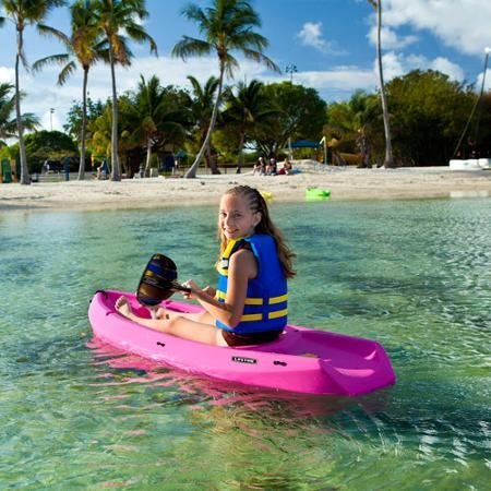 Lifetime, 6', 1-Man Wave, Durable, High Density Polyethylene construction, UV Protected, Youth Kayak, with Bonus Paddle- Pink