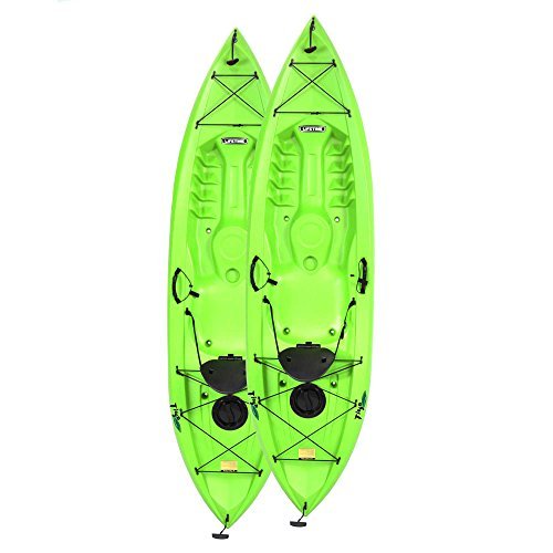 Lifetime Tioga Sit-On-Top Kayak with Paddle (2 Pack), Lime, 120\