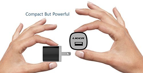 Liger USB Wall Travel For Smartphone, Tablet, Speaker Headset & Power Bank - Black