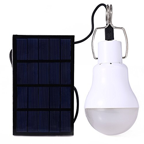 LightMe Portable 15W 130lm Solar LED Bulb Light, White-1