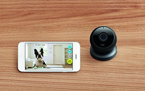 Logitech Circle Wireless HD Video Battery Powered Security Camera with 2-way talk – Black