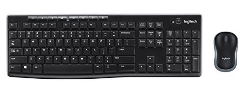 Logitech MK270 Wireless Keyboard and Mouse Combo — Keyboard and Mouse Included, 2.4GHz Dropout-Free Connection, Long Battery Life