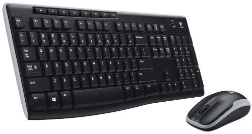 Logitech MK270 Wireless Keyboard and Mouse Combo — Keyboard and Mouse Included, 2.4GHz Dropout-Free Connection, Long Battery Life