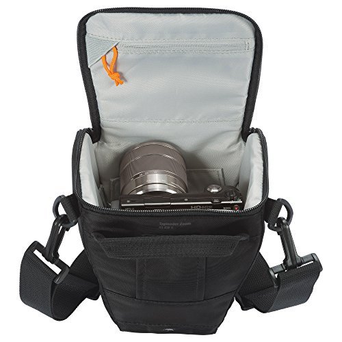 Lowepro Toploader Zoom 45 AW II Camera Case for DSLR and Lens, Black