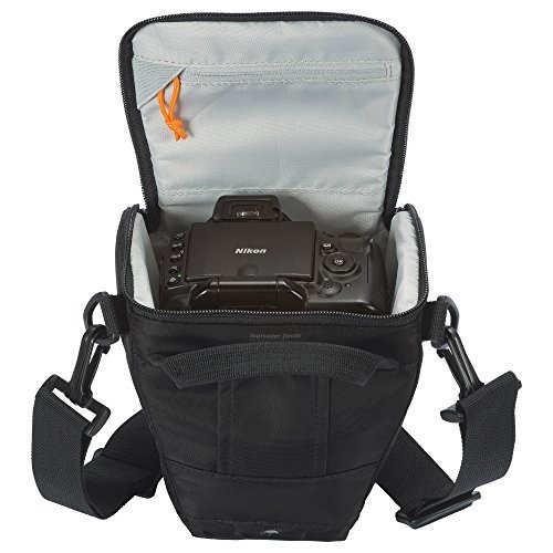 Lowepro Toploader Zoom 45 AW II Camera Case for DSLR and Lens, Black