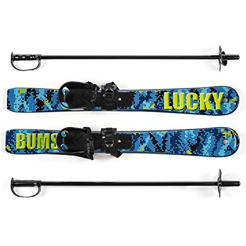 Lucky Bums Kid's Beginner Snow Skis and Poles