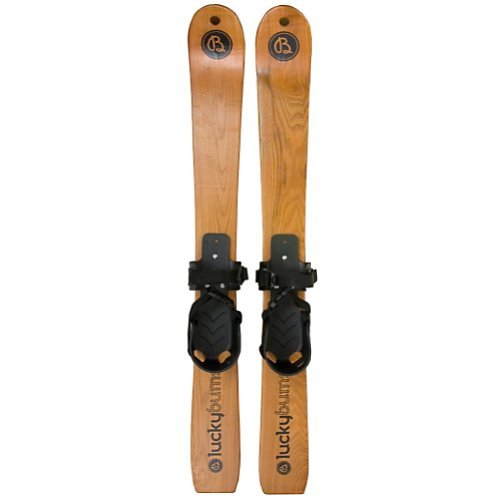 Lucky Bums Wooden Heirloom Skis With Bindings