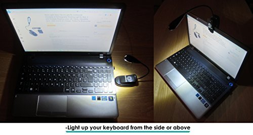 LuminoLite Rechargeable Extra-Bright 4 LED Book Light, Easy Clip On Reading Light, UL Certified AC Charger & USB Cable Included, 2 Brightness Settings, Soft Padded Clamp. Perfect for Bookworms