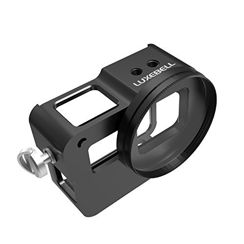 Luxebell C400 Aluminium Alloy Skeleton Thick Solid Protective Case Shell with 52mm Uv Filter for Gopro Hero 6 5 Camera - Wide Angle Mode Have No Vignetting