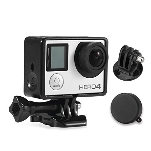 Luxebell Frame Mount Housing with Protective Lens Cover for Gopro Hero4 3+ and 3 (Standard)