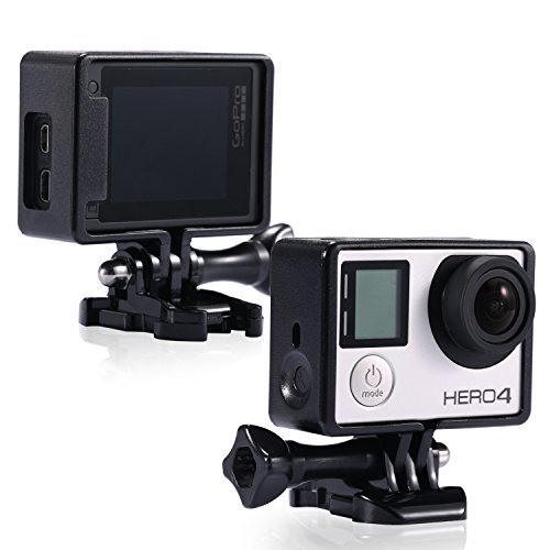 Luxebell Frame Mount Housing with Protective Lens Cover for Gopro Hero4 3+ and 3 (Standard)