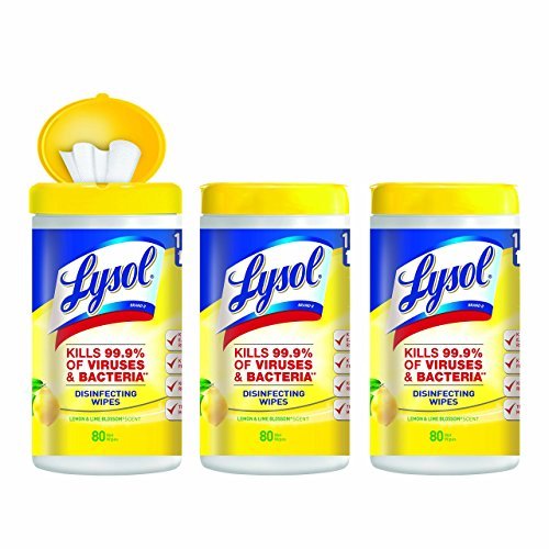 Lysol Disinfecting Wipes, Lemon & Lime Blossom, 240ct (3X80ct) (Package May Vary) 