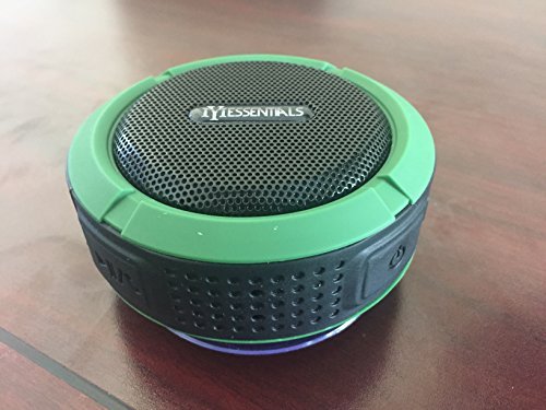 M&Y Essentials: Amazing Bluetooth Waterproof Shower/Car/party Speaker, 5W Drive with built in Microphone, Suction cup - Army Green