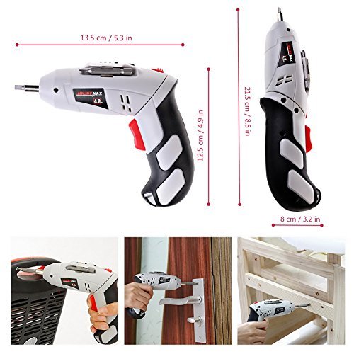 MAIKEHIGH 45 in 1 Cordless Drill Driver, Multi Function Electric Screw Drill Repair Tool Sets 4.8 V Screw Drivers for Home Work.(US Plug)