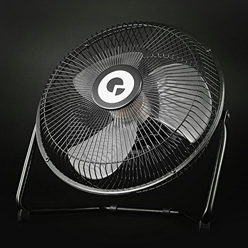 MATCC 10 Inch Large Air Circulator Cooling Desktop Fan With 360 Degree Rotatable USB Rechargeable? 18650 Battery , Black Metal 10inch