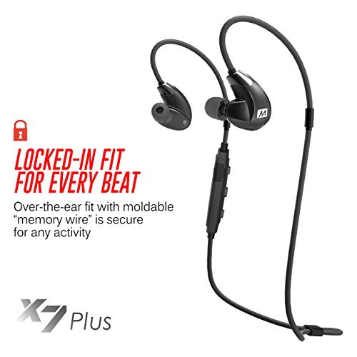 MEE Audio X7 Plus Bluetooth Wireless Sports In-Ear HD Headphones with Memory