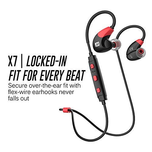 MEE audio X7 Stereo Bluetooth Wireless Sports In-Ear Headphones (Red/Black)