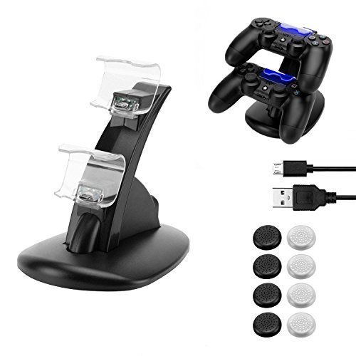 MOFIR PS4 Dual USB Controller Charging Dock Station with LED Indicator for Sony Playstation 4