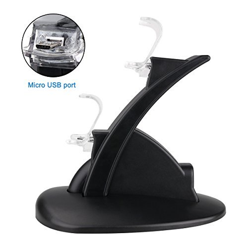 MOFIR PS4 Dual USB Controller Charging Dock Station with LED Indicator for Sony Playstation 4