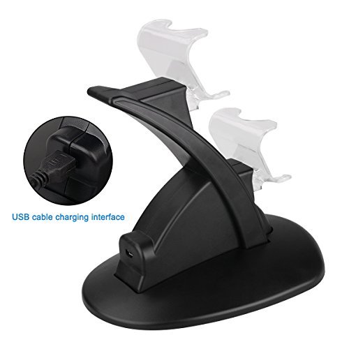MOFIR PS4 Dual USB Controller Charging Dock Station with LED Indicator for Sony Playstation 4