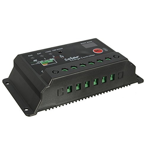 MOHOO 30A Solar Charge Controller 12V/24V Intelligent PWM Solar Panel Charge Controller Battery Regulator