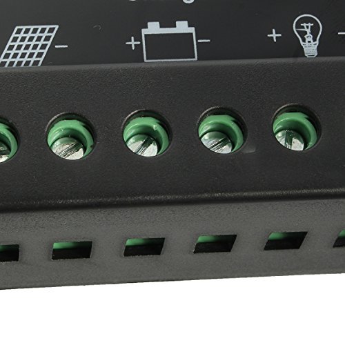 MOHOO 30A Solar Charge Controller 12V/24V Intelligent PWM Solar Panel Charge Controller Battery Regulator