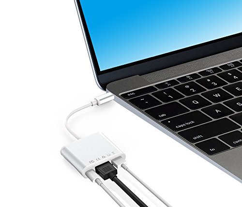 MOKiN USB 3.1 Type C (Thunderbolt 3/USB C) To HDMI USB Adapter With USB C/F Charing Port For MacBook, Chromebook, Dell XPS 13 or More, Aluminium Body