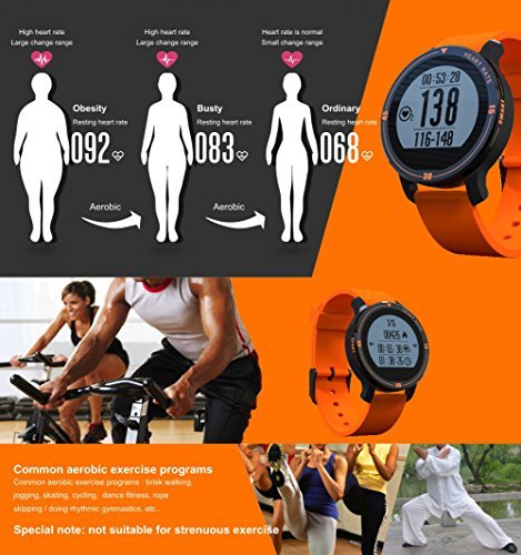 Makibes Aerobic A1 IP67 Sports Smart Watch Heart Rate Monitor Fitness Tracker Sleep Monitor Pedometer Call SMS Reminder