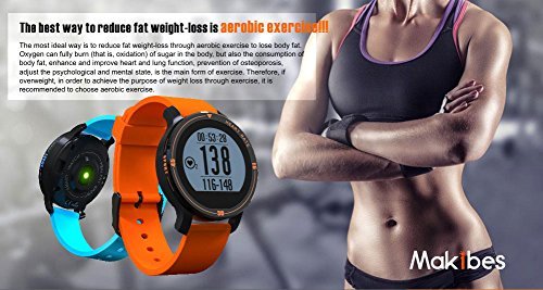 Makibes Aerobic A1 IP67 Sports Smart Watch Heart Rate Monitor Fitness Tracker Sleep Monitor Pedometer Call SMS Reminder