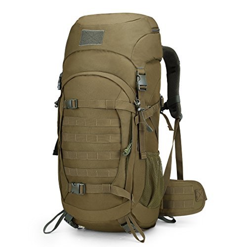 Mardingtop 50 Liter Internal Frame Backpack Tactical Backpack Military Backpack Molle Bag with Rain Cover for Hunting Shooting Camping Hiking Trekking Traveling