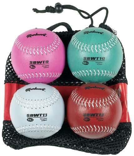 Markwort 12-Inch Softball Weighted Set (9, 10 , 11 and 12 oz)