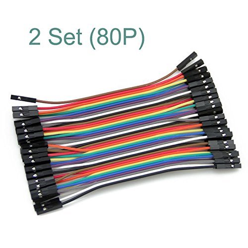 Maxmoral 2 Set (40P/Set) 10cm Dupont Cable Female to Female Jumper Wire