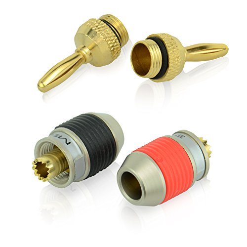 Mediabridge Banana Plugs - Corrosion-Resistant 24K Gold-Plated Connectors - 12 Pair/24 Banana Plugs (Part# SPC-BP2-12 )