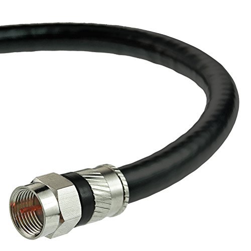 Mediabridge Coaxial Cable (50 Feet) with F-Male Connectors - Ultra Series - Tri-Shielded UL CL2 In-Wall Rated RG6 Digital Audio / Video - Includes Removable EZ Grip Caps (Part# CJ50-6BF-N1 )