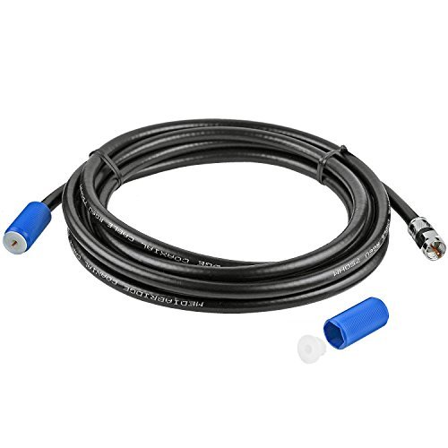 Mediabridge Coaxial Cable (50 Feet) with F-Male Connectors - Ultra Series - Tri-Shielded UL CL2 In-Wall Rated RG6 Digital Audio / Video - Includes Removable EZ Grip Caps (Part# CJ50-6BF-N1 )