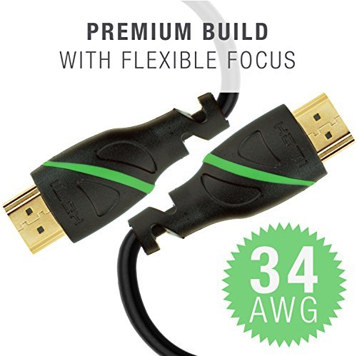 Mediabridge FLEX Series HDMI Cable (1 Foot) - High-Speed Supports 4K, Ethernet, 3D and Audio Return [Newest Standard] - (Part# MPC-HDMI34-1 )