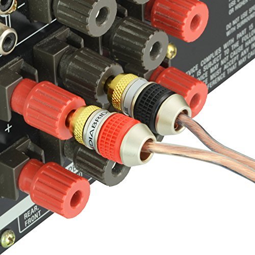 Mediabridge ULTRA Series Fast-Lock Banana Plugs - Corrosion-Resistant 24K Gold-Plated Connectors - 5 Pair Per Package - (Part# SPC-BP2-5 )