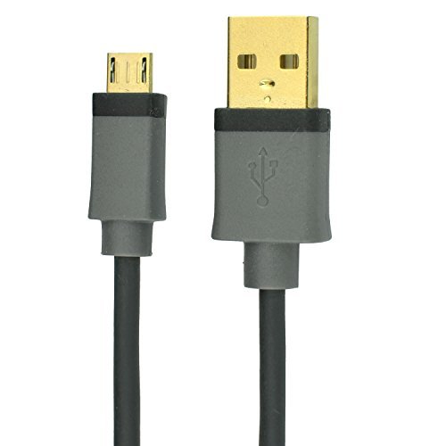 Mediabridge USB 2.0 - Micro-USB to USB Coiled Cable (1-3 Feet) - High-Speed A Male to Micro B with Gold-Plated Connectors - (Part# 30-004-02C )