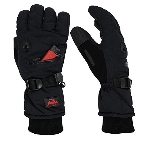 Men Waterproof Thinsulate Ski Snowboard Gloves Winter Warm Gloves Black