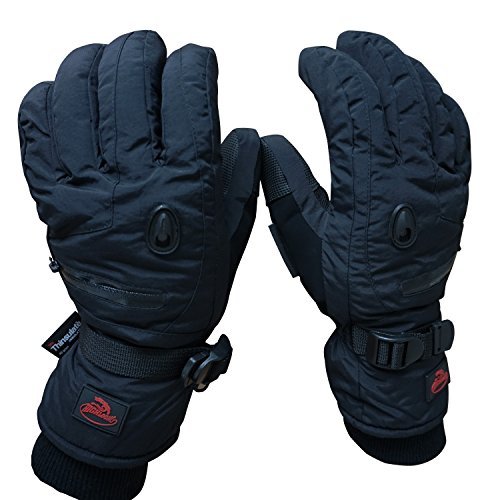 Men Waterproof Thinsulate Ski Snowboard Gloves Winter Warm Gloves Black